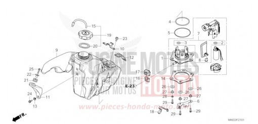 FUEL TANK (CRF450RX) CRF450RXP de 2023